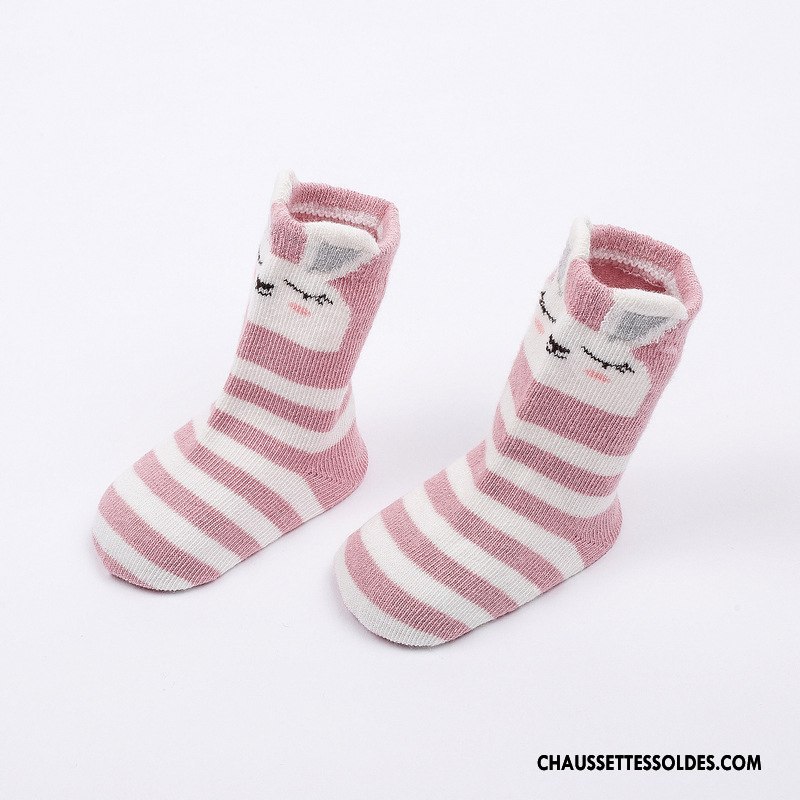 Chaussettes Mi Hautes Garçon Dimensionnel Bébé Antidérapant Chaussette Courte Dessin Animé Coton Bio Gris