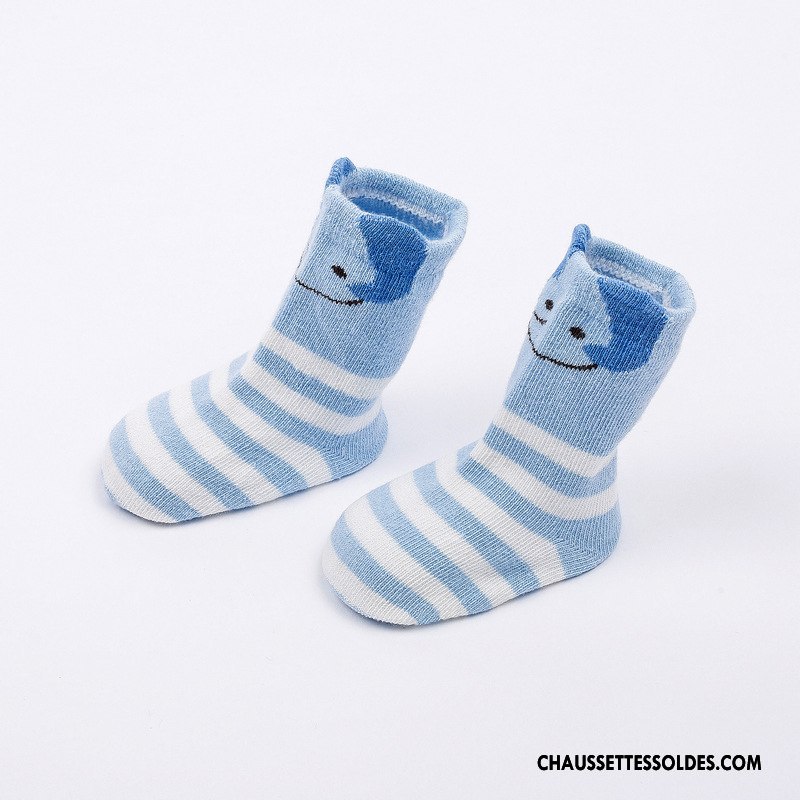 Chaussettes Mi Hautes Garçon Dimensionnel Bébé Antidérapant Chaussette Courte Dessin Animé Coton Bio Gris