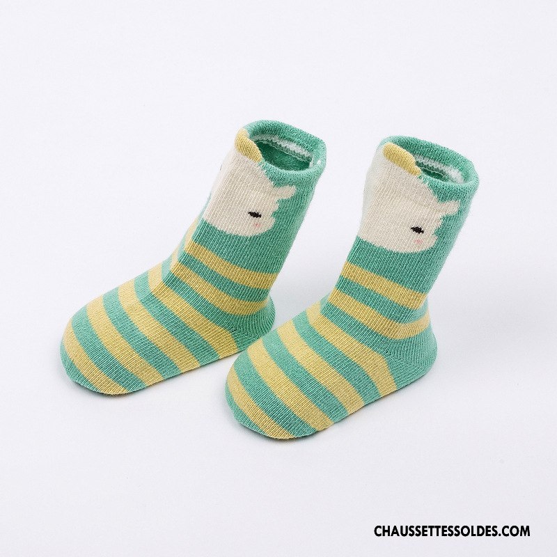 Chaussettes Mi Hautes Garçon Dimensionnel Bébé Antidérapant Chaussette Courte Dessin Animé Coton Bio Gris