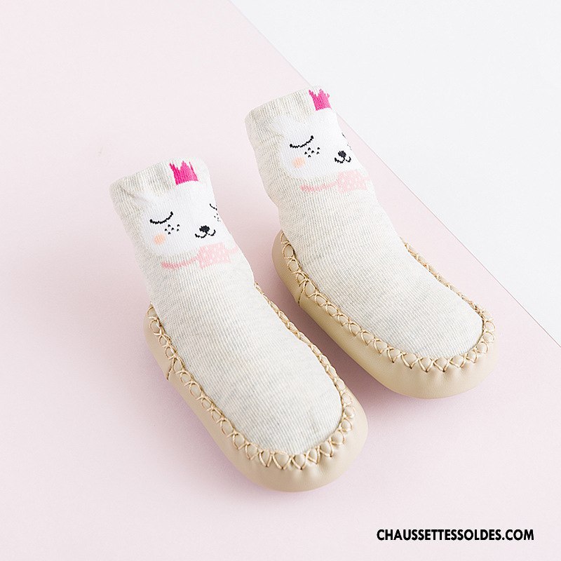 Chaussettes Mi Hautes Garçon Enfant Antidérapant Dessin Animé Bébé L'automne Longue Bleu