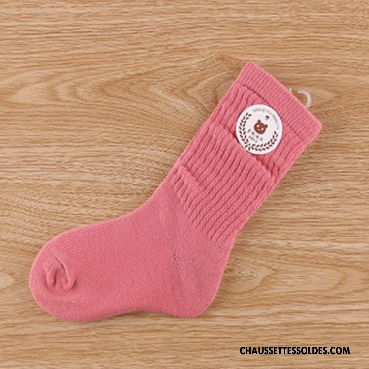 Chaussettes Mi Hautes Garçon Enfant Bébé Milieu Femme Homme Printemps Noir