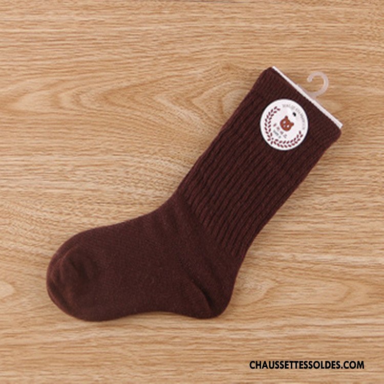 Chaussettes Mi Hautes Garçon Enfant Bébé Milieu Femme Homme Printemps Noir