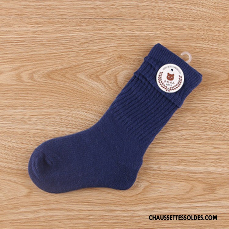 Chaussettes Mi Hautes Garçon Enfant Bébé Milieu Femme Homme Printemps Noir