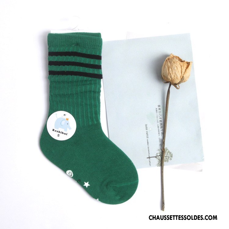 Chaussettes Mi Hautes Garçon Enfant Chaussettes En Coton Milieu Bleu