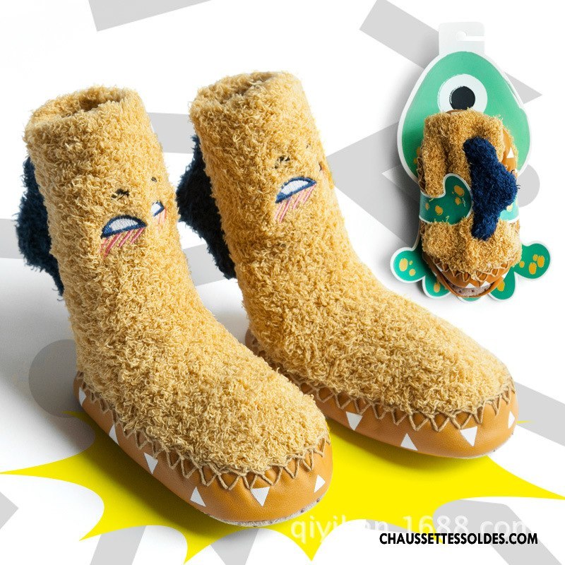 Chaussettes Mi Hautes Garçon Enfant Le Nouveau Caoutchouc Bébé Thermiques Antidérapant Bleu