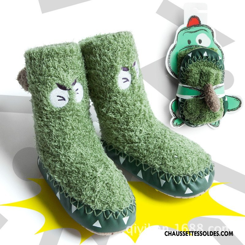 Chaussettes Mi Hautes Garçon Enfant Le Nouveau Caoutchouc Bébé Thermiques Antidérapant Bleu