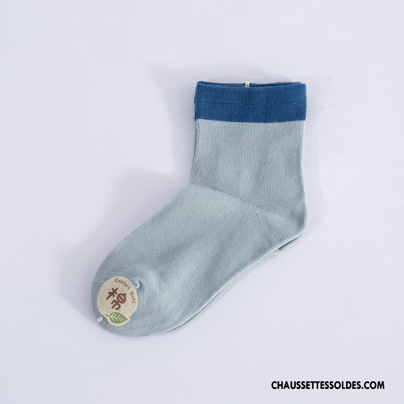 Chaussettes Mi Hautes Garçon Enfant Le Nouveau Matelassé Hiver Respirant Femme Pure Vert