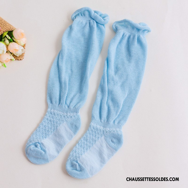 Chaussettes Mi Hautes Garçon Enfant Matelassé Bébé Printemps Mince Long Stock Gris
