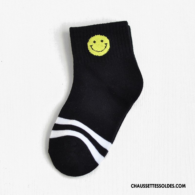 Chaussettes Mi Hautes Garçon Enfant Matelassé Été Rayé Mouvement Coton Bio Blanc