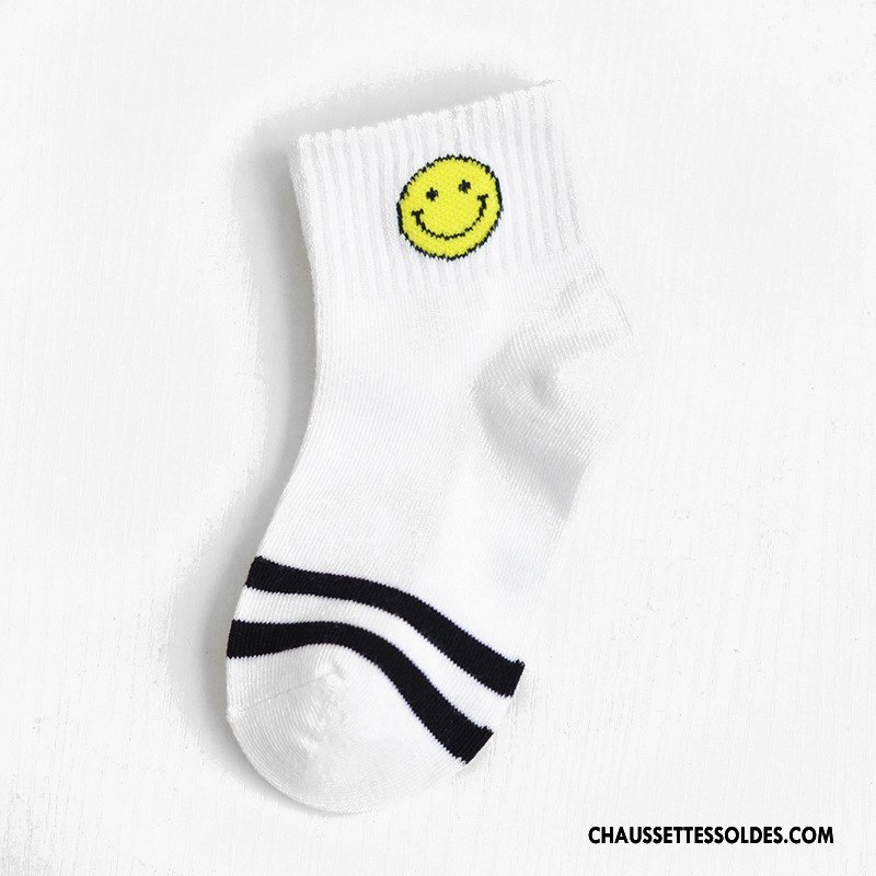 Chaussettes Mi Hautes Garçon Enfant Matelassé Été Rayé Mouvement Coton Bio Blanc