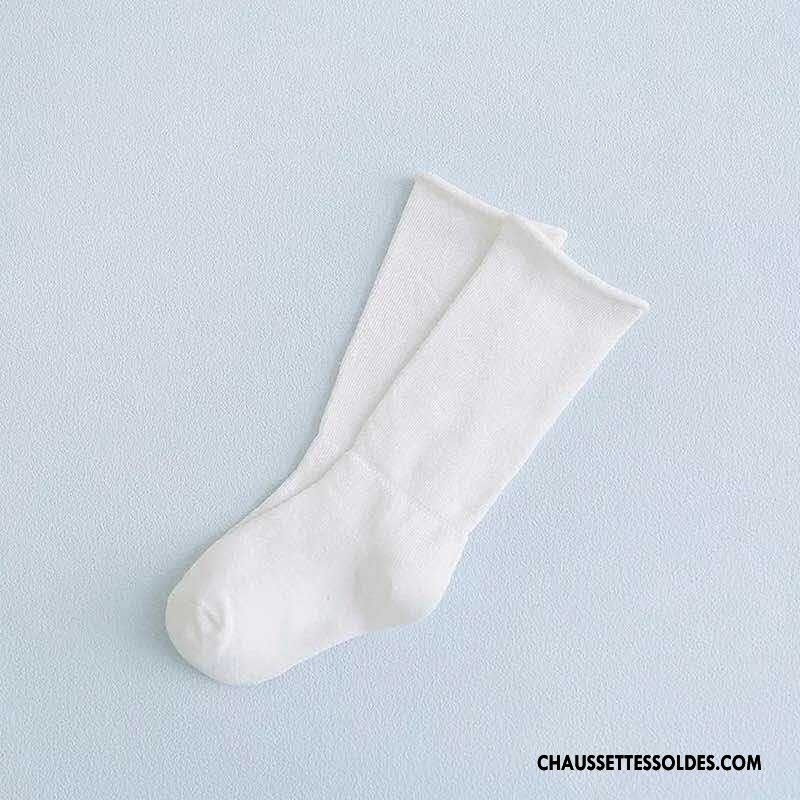 Chaussettes Mi Hautes Garçon Enfant Printemps 100% Coton Milieu Mode Le Nouveau Couleurs De Bonbons Pure Bleu