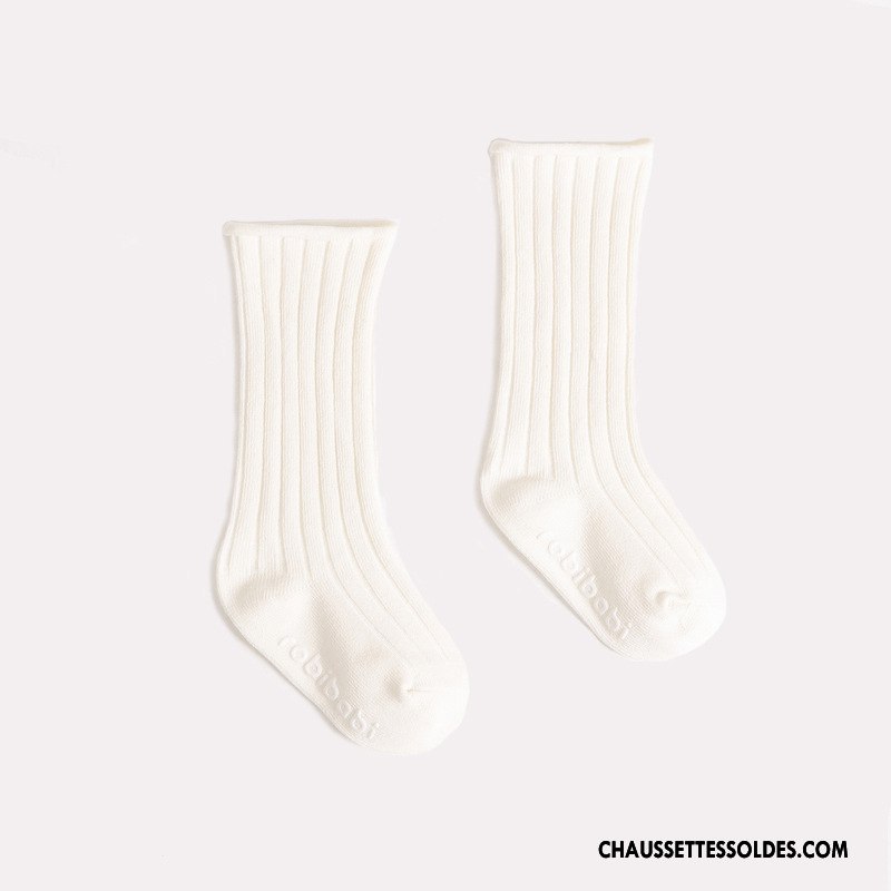 Chaussettes Mi Hautes Garçon Enfant Rayé Milieu Bouche Libre Long Stock Bébé Bleu