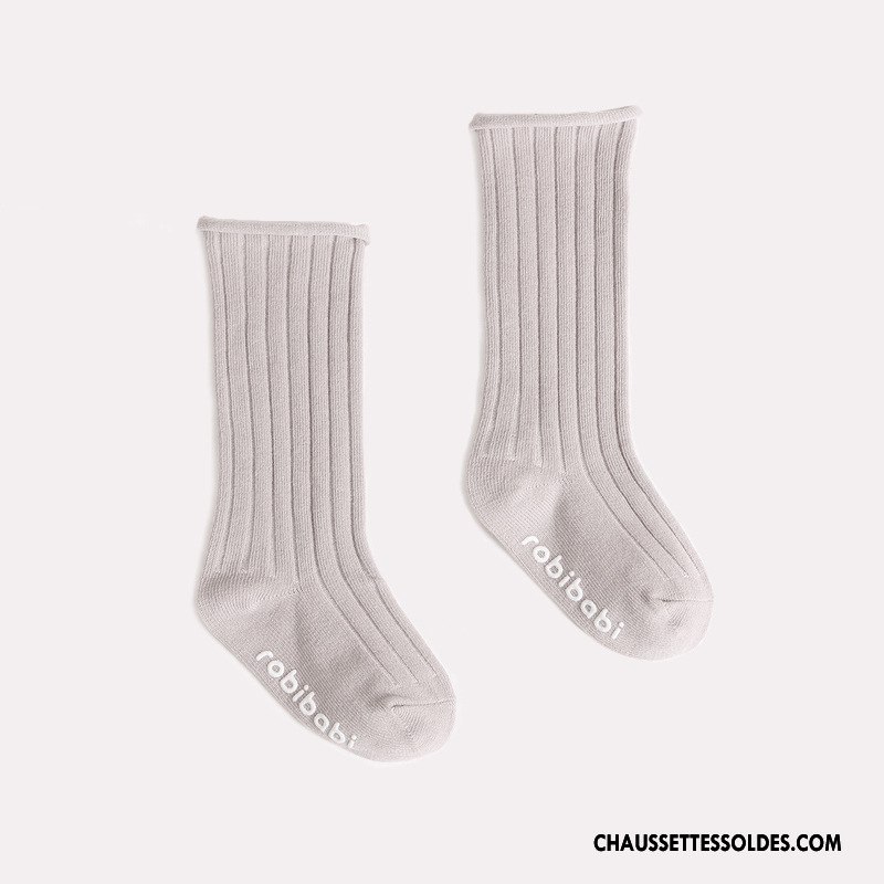 Chaussettes Mi Hautes Garçon Enfant Rayé Milieu Bouche Libre Long Stock Bébé Bleu