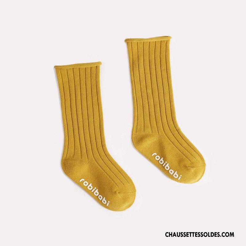 Chaussettes Mi Hautes Garçon Enfant Rayé Milieu Bouche Libre Long Stock Bébé Bleu