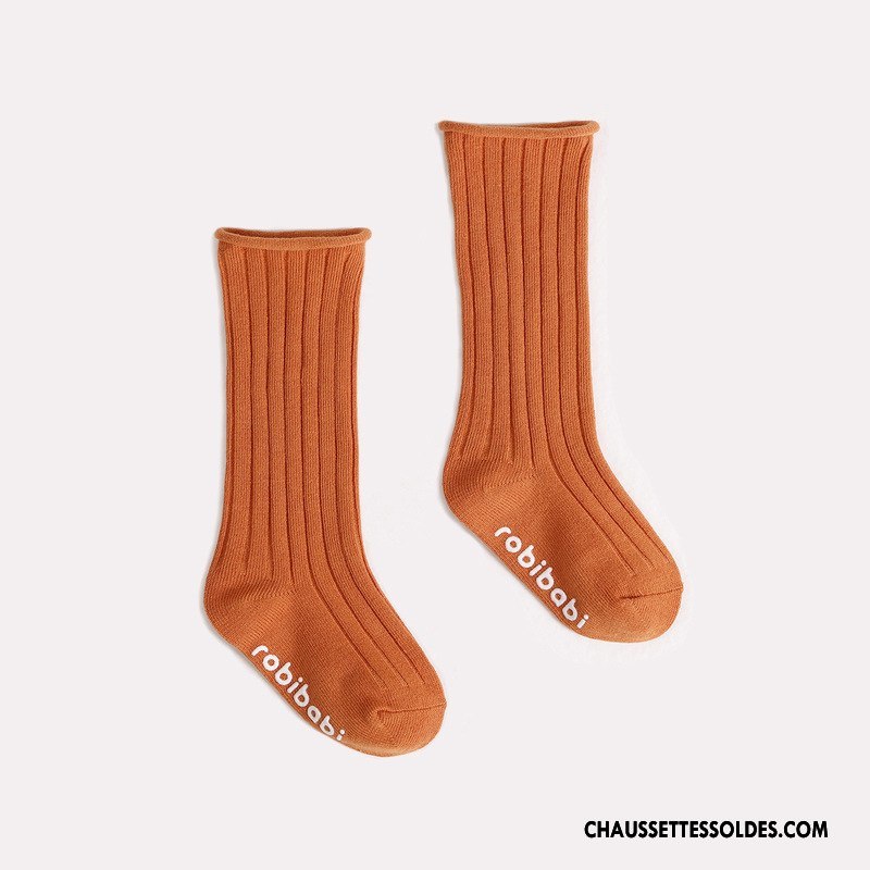 Chaussettes Mi Hautes Garçon Enfant Rayé Milieu Bouche Libre Long Stock Bébé Bleu
