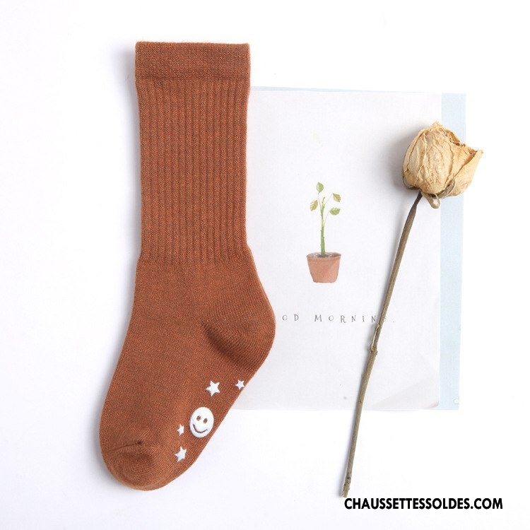 Chaussettes Mi Hautes Garçon Enfant Rétro Milieu Bleu