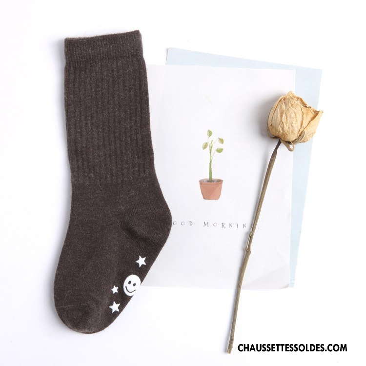 Chaussettes Mi Hautes Garçon Enfant Rétro Milieu Bleu