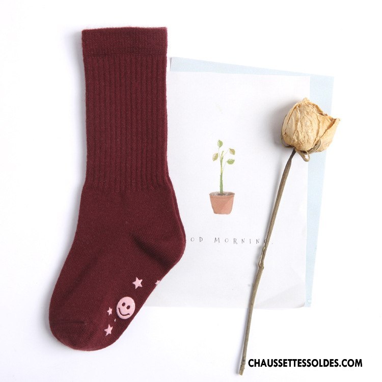 Chaussettes Mi Hautes Garçon Enfant Rétro Milieu Bleu