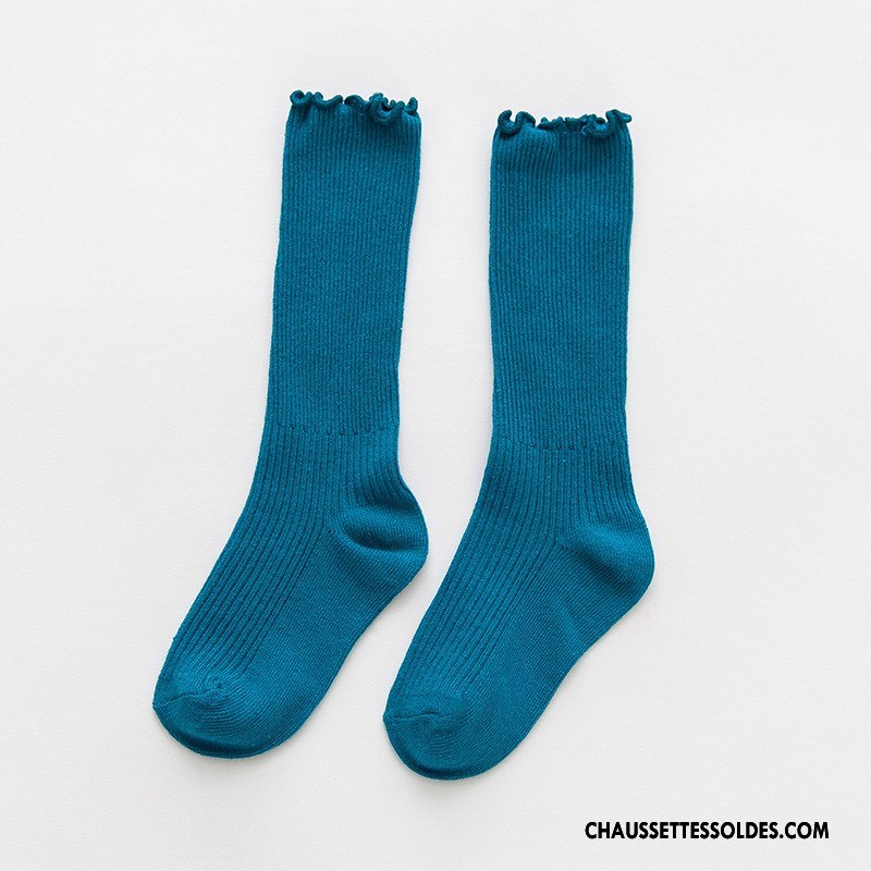 Chaussettes Mi Hautes Garçon Femme Bois Le Nouveau Été Bébé Enfant Bleu
