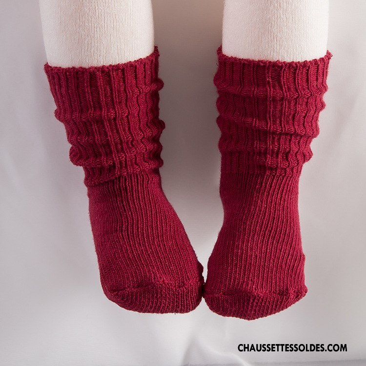 Chaussettes Mi Hautes Garçon Gros Petit L'automne Le Nouveau Bébé Enfant Bleu Rouge