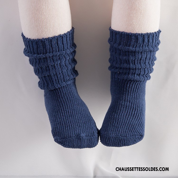 Chaussettes Mi Hautes Garçon Gros Petit L'automne Le Nouveau Bébé Enfant Bleu Rouge