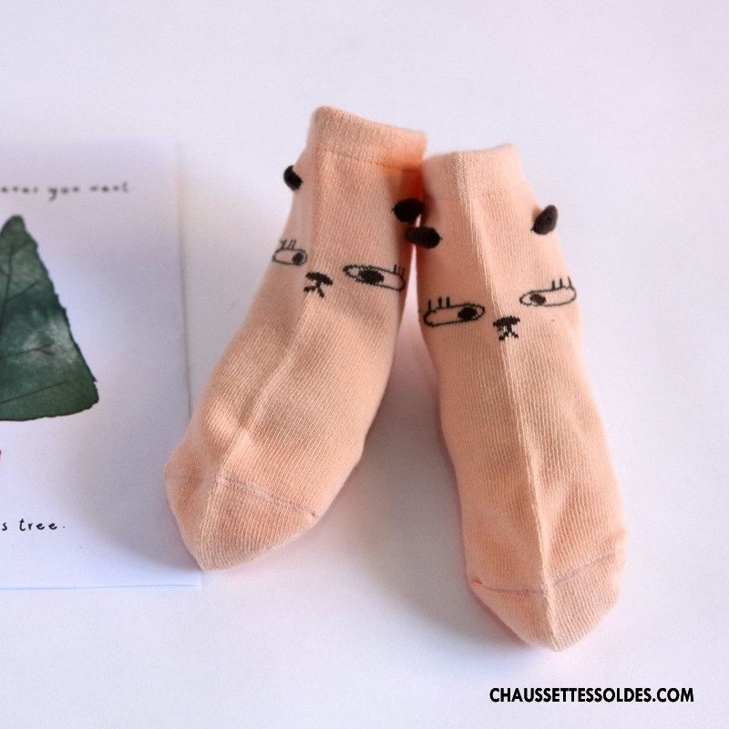 Chaussettes Mi Hautes Garçon Hiver Dimensionnel Enfant Dessin Animé 100% Coton Le Nouveau Blanc