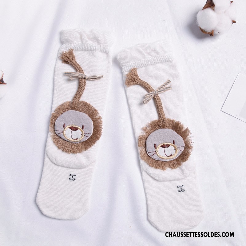 Chaussettes Mi Hautes Garçon L'automne Lion Milieu Chaussettes En Coton Enfant Bébé Marron / Brun