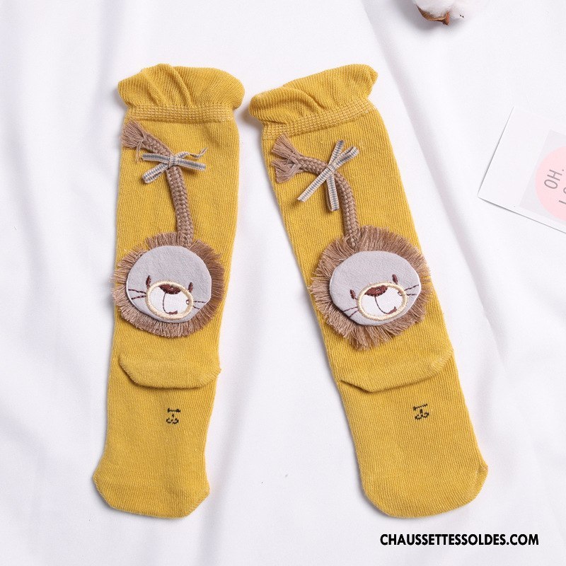 Chaussettes Mi Hautes Garçon L'automne Lion Milieu Chaussettes En Coton Enfant Bébé Marron / Brun