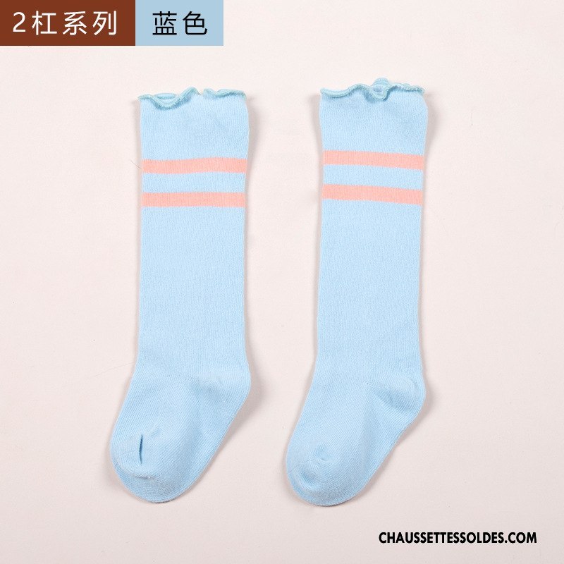 Chaussettes Mi Hautes Garçon Long Stock Bouche Libre Bois Bébé 100% Coton Printemps Jaune