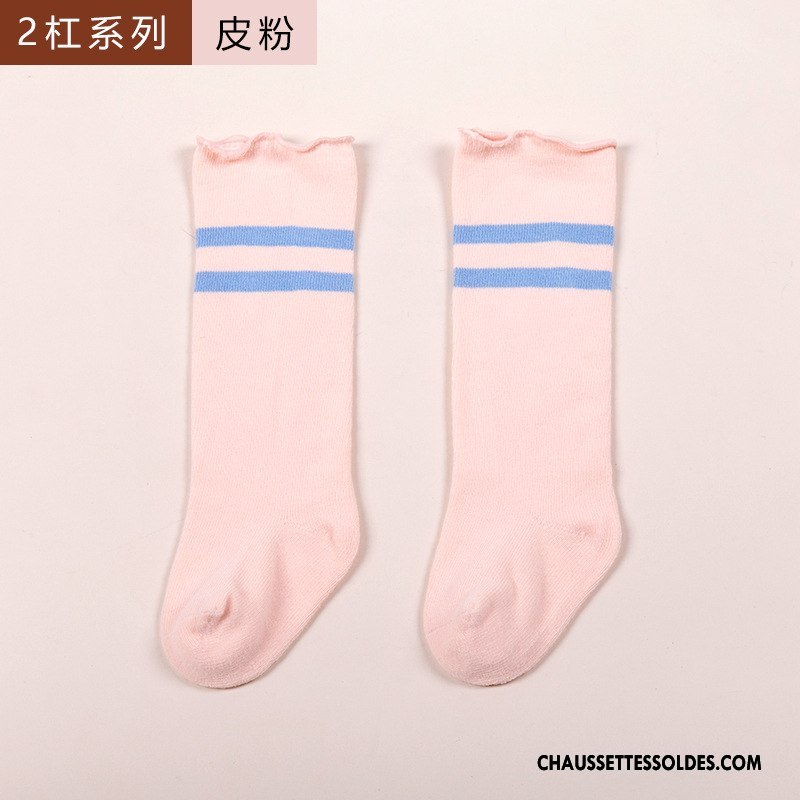 Chaussettes Mi Hautes Garçon Long Stock Bouche Libre Bois Bébé 100% Coton Printemps Jaune