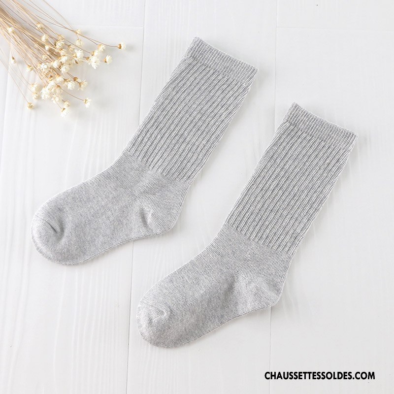 Chaussettes Mi Hautes Garçon Mode Bonbons 100% Coton Hiver Le Nouveau Enfant Pure Bleu
