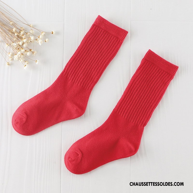 Chaussettes Mi Hautes Garçon Mode Bonbons 100% Coton Hiver Le Nouveau Enfant Pure Bleu