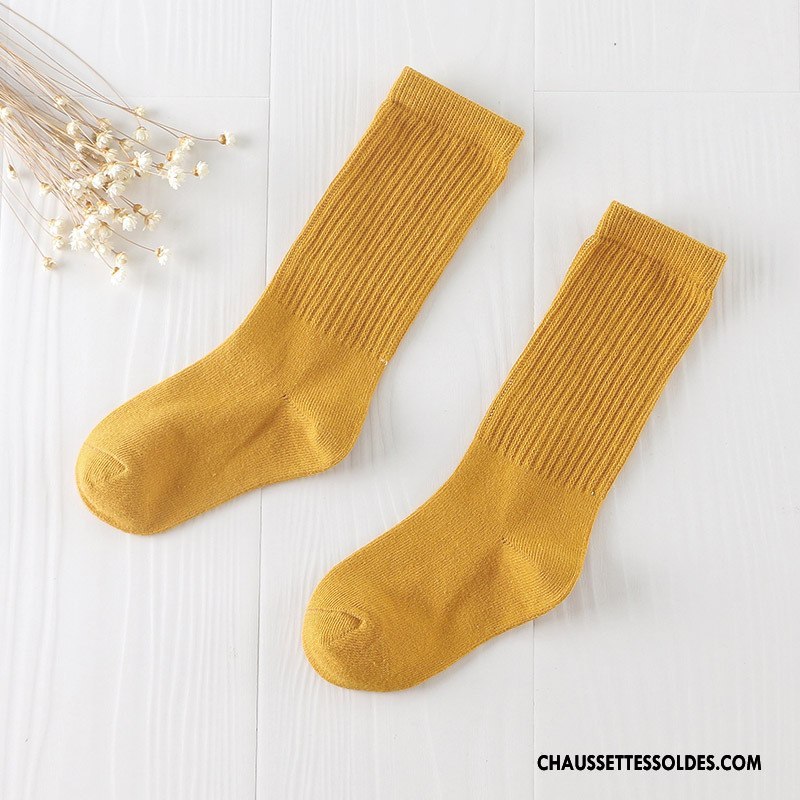 Chaussettes Mi Hautes Garçon Mode Bonbons 100% Coton Hiver Le Nouveau Enfant Pure Bleu