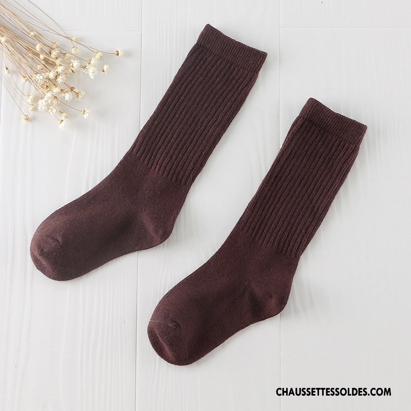 Chaussettes Mi Hautes Garçon Mode Bonbons 100% Coton Hiver Le Nouveau Enfant Pure Bleu