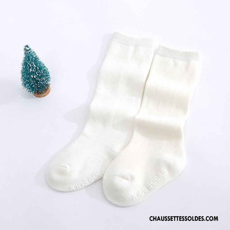 Chaussettes Mi Hautes Garçon Mode Enfant Bébé Le Nouveau L'automne Simple Pure Gris