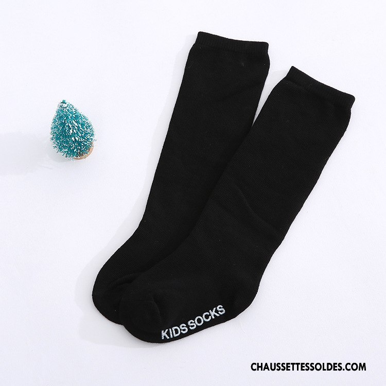 Chaussettes Mi Hautes Garçon Mode Enfant Bébé Le Nouveau L'automne Simple Pure Gris