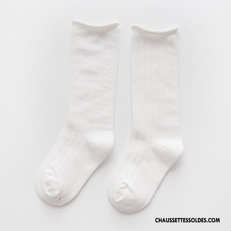 Chaussettes Mi Hautes Garçon Ourlet Hiver L'automne Enfant Couleurs De Bonbons Vert