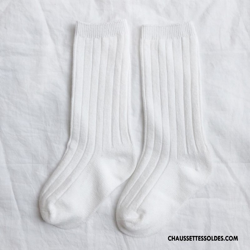Chaussettes Mi Hautes Garçon Ourlet Hiver L'automne Enfant Couleurs De Bonbons Vert