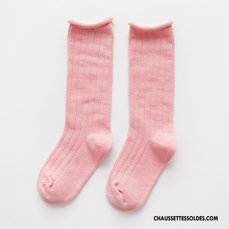 Chaussettes Mi Hautes Garçon Ourlet Hiver L'automne Enfant Couleurs De Bonbons Vert