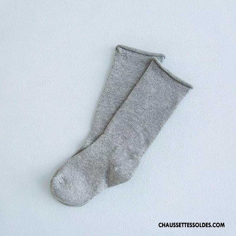 Chaussettes Mi Hautes Garçon Printemps Créatif Original Enfant Milieu Coton Bio Couleurs De Bonbons Pure Vert