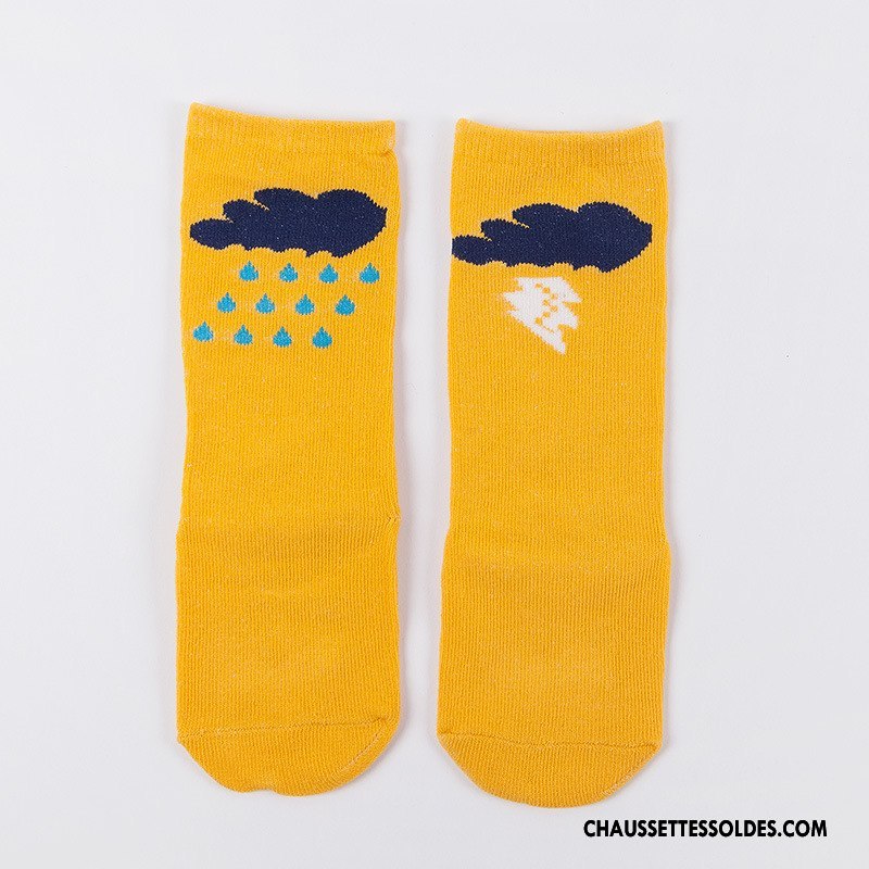 Chaussettes Mi Hautes Garçon Printemps Milieu Antidérapant Le Nouveau Bouche Libre Bébé Marron / Brun