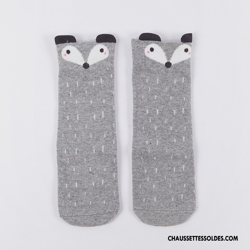 Chaussettes Mi Hautes Garçon Printemps Milieu Antidérapant Le Nouveau Bouche Libre Bébé Marron / Brun
