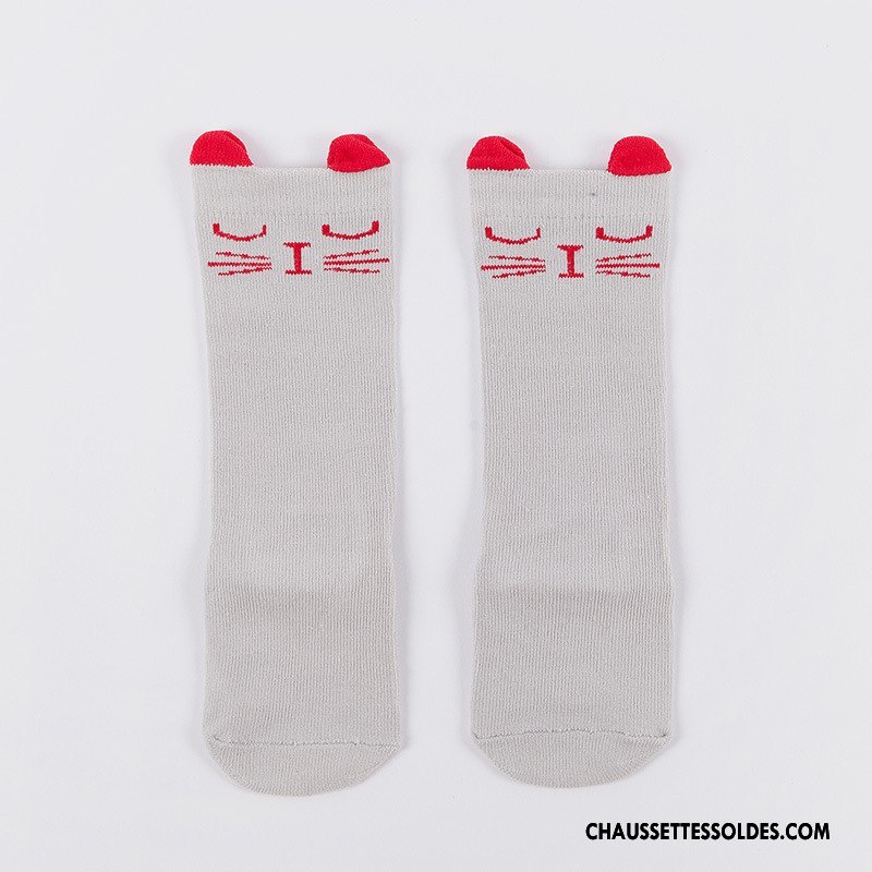 Chaussettes Mi Hautes Garçon Printemps Milieu Antidérapant Le Nouveau Bouche Libre Bébé Marron / Brun