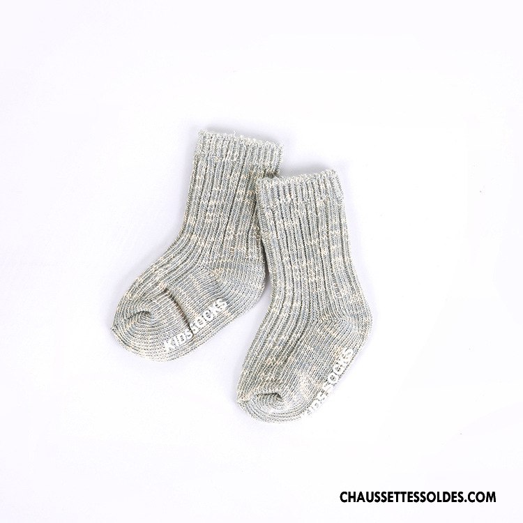 Chaussettes Mi Hautes Garçon Renforcé Bambou Bébé L'automne Chaussette Courte Yarn Gris