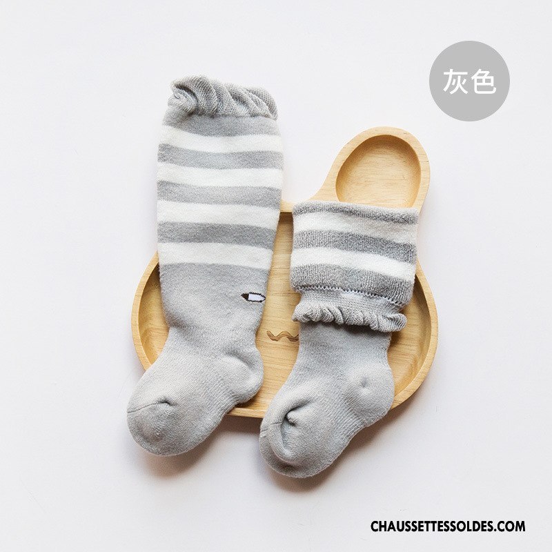 Chaussettes Mi Hautes Garçon Renforcé Coton Bio Bébé L'automne Hiver Le Nouveau Bleu
