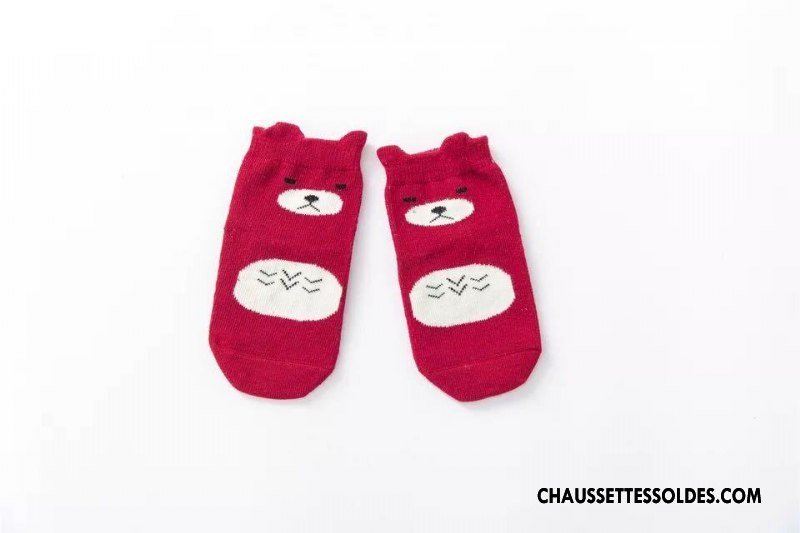 Chaussettes Mi Hautes Garçon Respirant Enfant 100% Coton Milieu Créatif Charmant Marron / Brun