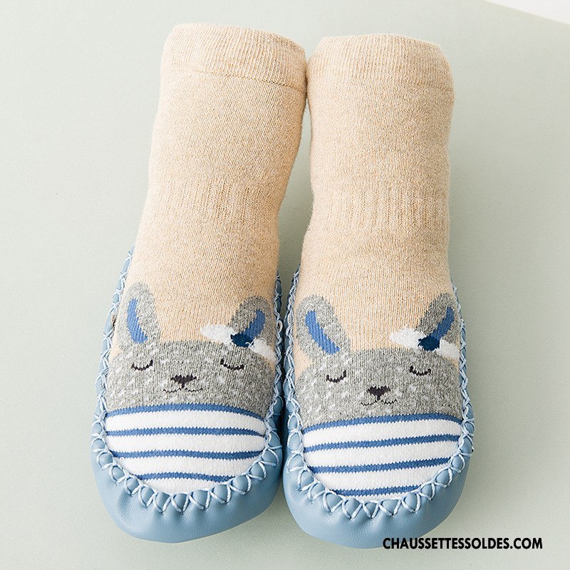 Chaussettes Mi Hautes Garçon Terry Bébé Thermiques Enfant L'automne Petit Gris