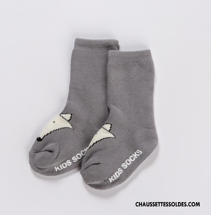 Chaussettes Mi Hautes Garçon Thermiques Milieu Petit Renforcé Enfant Hiver Gris