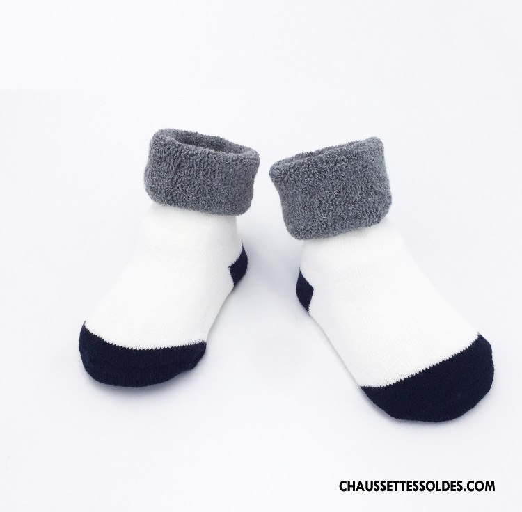 Chaussettes Mi Hautes Garçon Thermiques Plus De Velours Coton Bio Nouveau Chaussettes En Coton Renforcé Blanc