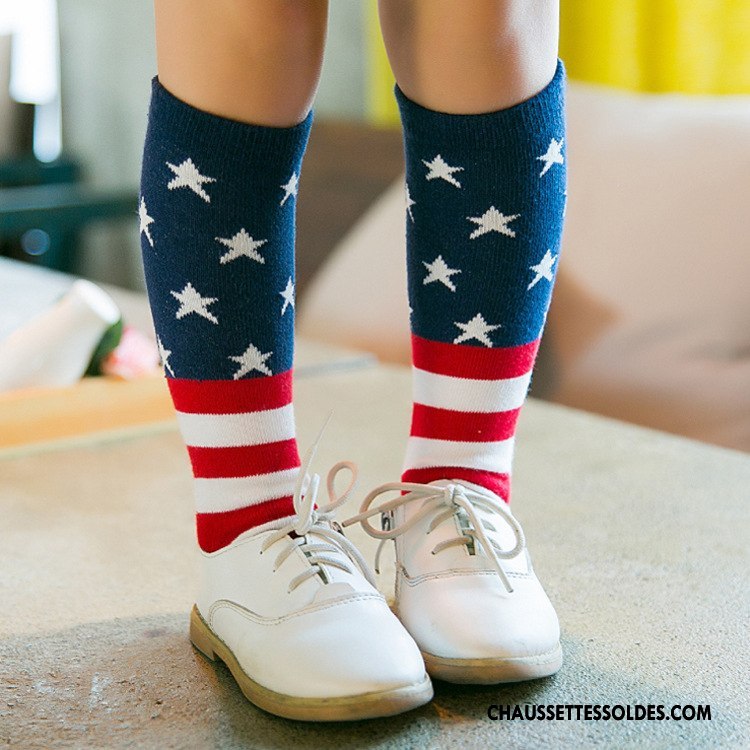 Chaussettes Mi Hautes Garçon Ultra Dimensionnel Le Nouveau Enfant Personnalité Dessin Animé Bleu Marin